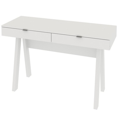 Mesa Escrivaninha 2 Gavetas Branco Me4128 - Tecno Mobili
