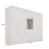 Guarda-Roupa Casal Pinheiro 8 Portas 4 Gavetas com Espelho Branco - Pnr Móveis