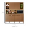 Armário de Cozinha Botanika 6 Portas 2 Gavetas Freijó/Caramelo - Kits Paraná
