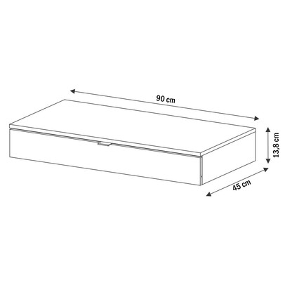 Penteadeira Suspensa 1 Gaveta Branco Pe2004 - Tecno Mobili