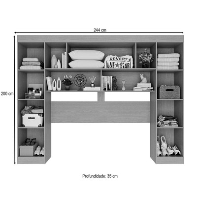 Guarda-Roupa Casal Modulado Odin Premium 4 Portas Branco - Pnr Móveis