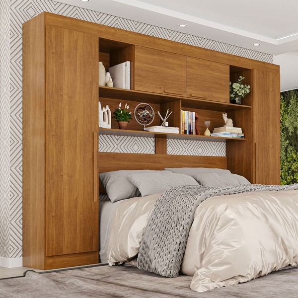 Guarda-Roupa Casal Modulado Odin Premium 4 Portas Cinamomo - Pnr Móveis