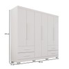 Guarda-Roupa Casal Balder Premium 6 Portas 4 Gavetas com Pés Branco - Pnr Móveis