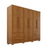 Guarda-Roupa Casal Balder Premium 6 Portas 4 Gavetas com Pés Cinamomo - Pnr Móveis