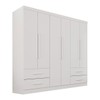 Guarda-Roupa Casal Balder Premium 6 Portas 4 Gavetas Branco - Pnr Móveis