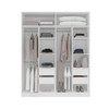 Guarda-Roupa Casal Madrid 4 Portas 4 Gavetas com Espelho Branco - Politorno