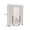 Guarda-Roupa Casal Madrid 4 Portas 4 Gavetas com Espelho Creme/Branco - Politorno
