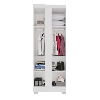 Guarda-Roupa Solteiro Modulado Freyr 1 Porta com Pés Branco - Pnr Móveis