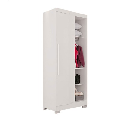 Guarda-Roupa Solteiro Modulado Freyr 1 Porta com Pés Branco - Pnr Móveis