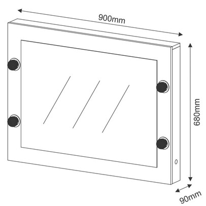 Espelho Camarim Branco Pe2006 - Tecno Mobili