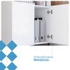 Armário Multiuso Mesa Duo 2 Portas 3 Prateleiras Branco - Kits Paraná