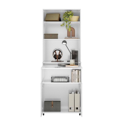 Armário Multiuso Mesa Duo 2 Portas 3 Prateleiras Branco - Kits Paraná
