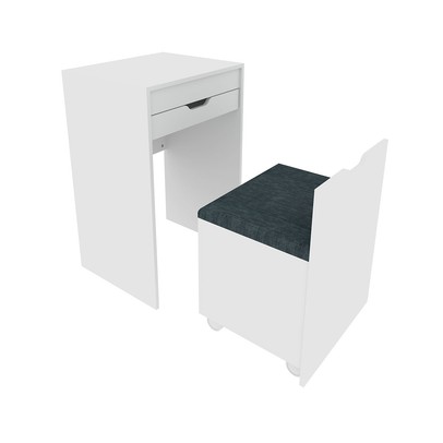 Penteadeira Compacta Branco/Tec.369 Pe2007- Tecno Mobili