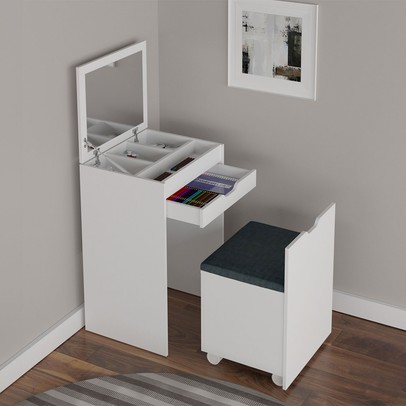 Penteadeira Compacta Branco/Tec.369 Pe2007- Tecno Mobili