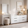 Cômoda Madrid 6 Gavetas com Espelho Branco - Politorno