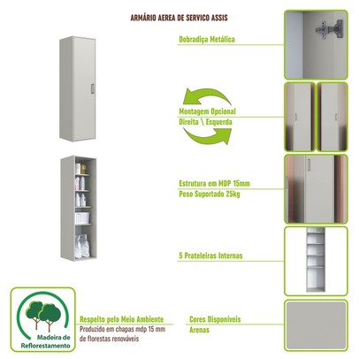 Lavanderia Completa Assis 4 Portas Arenas - Art In Móveis