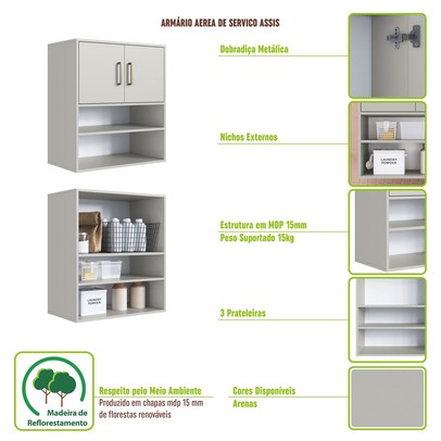 Lavanderia Completa Assis 4 Portas Arenas - Art In Móveis