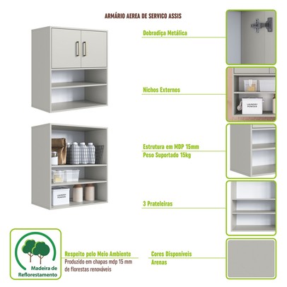 Lavanderia Completa Assis 5 Portas Arenas - Art In Móveis