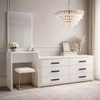 Cômoda Valência 6 Gavetas com Espelho Branco - Politorno