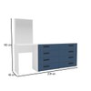 Cômoda Lisboa 8 Gavetas com Espelho Azul/Branco - Politorno