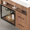Armário de Banheiro New 80 Cm 2 Gavetas 100% Mdf com Espelho Noce - Belizze Móveis