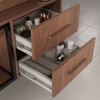 Armário de Banheiro New 80 Cm 2 Gavetas 100% Mdf com Espelho Noce - Belizze Móveis