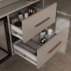 Armário de Banheiro New 80 Cm 2 Gavetas 100% Mdf com Espelho Nude - Belizze Móveis