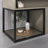 Armário de Banheiro New 80 Cm 2 Gavetas 100% Mdf com Espelho Marmo Crema - Belizze Móveis