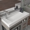 Armário de Banheiro New 80 Cm 2 Gavetas 100% Mdf com Espelho Cimento - Belizze Móveis