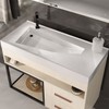 Armário de Banheiro New 80 Cm 2 Gavetas 100% Mdf com Espelho Carvalho - Belizze Móveis