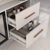 Armário de Banheiro New 80 Cm 2 Gavetas 100% Mdf com Espelho Branco - Belizze Móveis