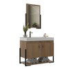 Armário de Banheiro Opera 60 Cm 2 Portas 100% Mdf com Espelho Noce - Belizze Móveis