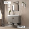 Armário de Banheiro Opera 60 Cm 2 Portas 100% Mdf com Espelho Cimento - Belizze Móveis