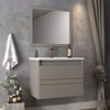 Armário de Banheiro Royal 60 Cm 1 Porta 100% Mdf com Espelho Cimento - Belizze Móveis