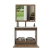 Armário de Banheiro Royal 60 Cm 1 Porta 100% Mdf com Espelho Noce - Belizze Móveis