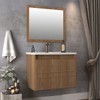 Armário de Banheiro Royal 60 Cm 1 Porta 100% Mdf com Espelho Noce - Belizze Móveis