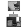 Armário de Banheiro Nassau 60 Cm 1 Porta 100% Mdf com Espelho Noce - Belizze Móveis