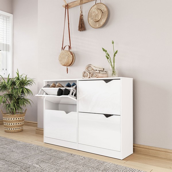 Sapateira Porto 4 Portas Branco - Politorno