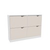 Sapateira Porto 4 Portas Creme/Branco - Politorno