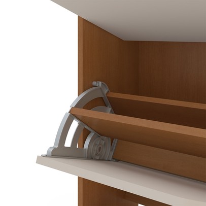 Sapateira Porto 4 Portas Branco/Freijó - Politorno