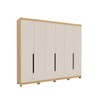 Guarda-Roupa Casal Barcelona 6 Portas 4 Gavetas 100% Mdf Carvalho/Off White - Politorno