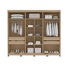 Guarda-Roupa Casal Barcelona 6 Portas 4 Gavetas 100% Mdf Carvalho/Off White - Politorno