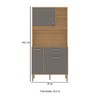 Armário de Cozinha Kits Zen 3 Portas 1 Gaveta Freijó/Gris - Kits Paraná