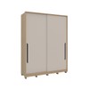 Guarda-Roupa Casal Barcelona 2 Portas 4 Gavetas 100% Mdf Carvalho/Off White - Politorno