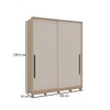 Guarda-Roupa Casal Barcelona 2 Portas 4 Gavetas 100% Mdf Carvalho/Off White - Politorno