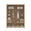 Guarda-Roupa Casal Barcelona 2 Portas 4 Gavetas 100% Mdf Carvalho/Off White - Politorno