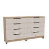 Cômoda Barcelona 8 Gavetas Carvalho/Off White - Politorno