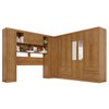 Guarda-Roupa Casal Modulado Andorra 11 Portas 4 Gavetas com Espelho Cinamomo - Pnr Móveis