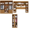 Guarda-Roupa Casal Modulado Andorra 11 Portas 4 Gavetas com Espelho Cinamomo - Pnr Móveis