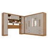 Guarda-Roupa Casal Modulado Andorra 11 Portas 4 Gavetas com Espelho Cinamomo/Off White - Pnr Móveis